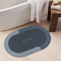 DarkEight Oval Bathroom Floor Mat  AntiSkid, Quick Dry Water Absorbent Soft Mat for Wet Areas, Shower & Toilet, Washable Rug f