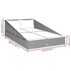 vidaXL Garden Bed Black 79.1"x54.7" Poly Rattan