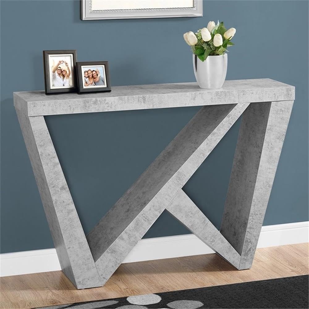 Monarch Specialties Accent Table, 48&quot;, Grey