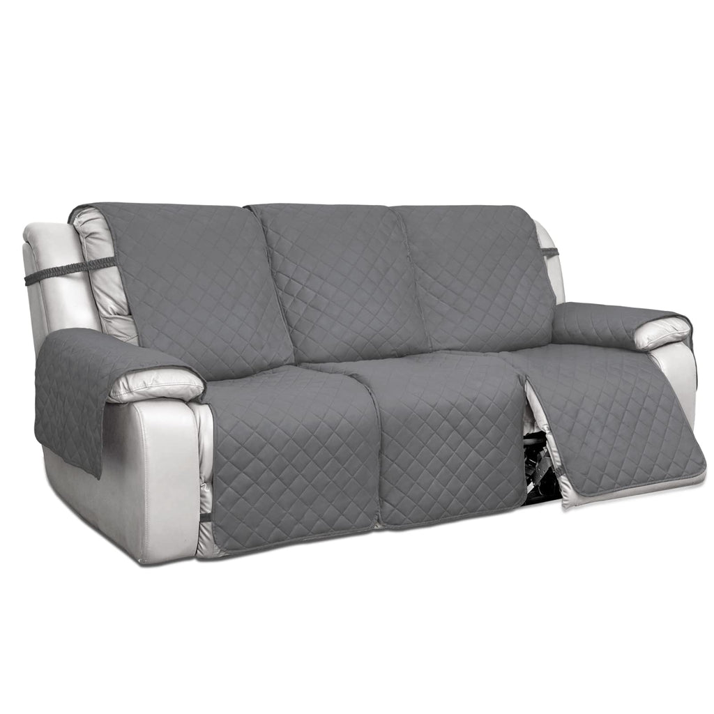 PureFit Water Resistant Reversible Sofa Covers for Reclining Sofa - Non Slip Split Recliner Couch Cover for 3 Cushion Couch, Was