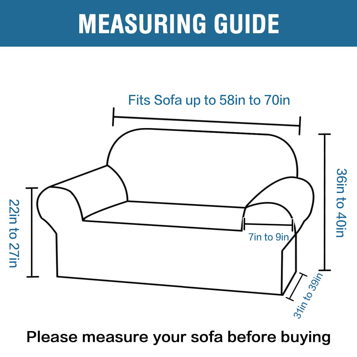 H.Versailtex Stretch Couch Cover Loveseat Covers For 2 Cushion Couch Loveseat Slipcover|Sofa Cover For Loveseat 1 Piece With Ela