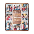 Huglazy Gifts For Grandpa Personalized Custom Customized Blankets With Photos Happy Fathers Day Birthday Gifts With Photos Pictu
