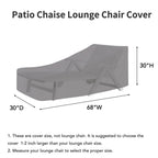Easy-Going Waterproof Patio Lounge Chair Cover Uv Resistant Outdoor Chaise Lounge Covers With Tape Sealed Seam(2 Pack-68Wx30Dx30H Inch, Grey)