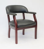 Boss Office Products Traditional Captain's Guest Arm Chair with Casters