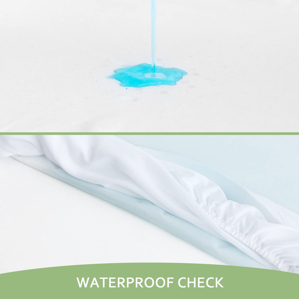 Twin Xl Mattress Protector Waterproof College Dorm Room Bed Cover Twin Extra Long 2 Pack, Skin Friendly And Breathable, Viscose Made From Cooling Bamboo Jersey Mattress Pad With 14' Deep Pocket