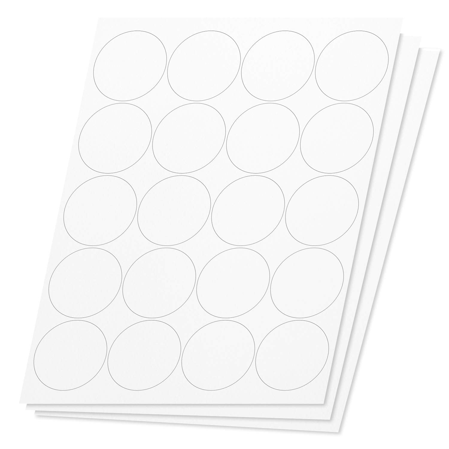 Officesmartlabels Round Circle Dot 2 Inch Diameter Stickers Labels For Laser & Inkjet Printers, 2 Inch, 20 Per Sheet, White, 300