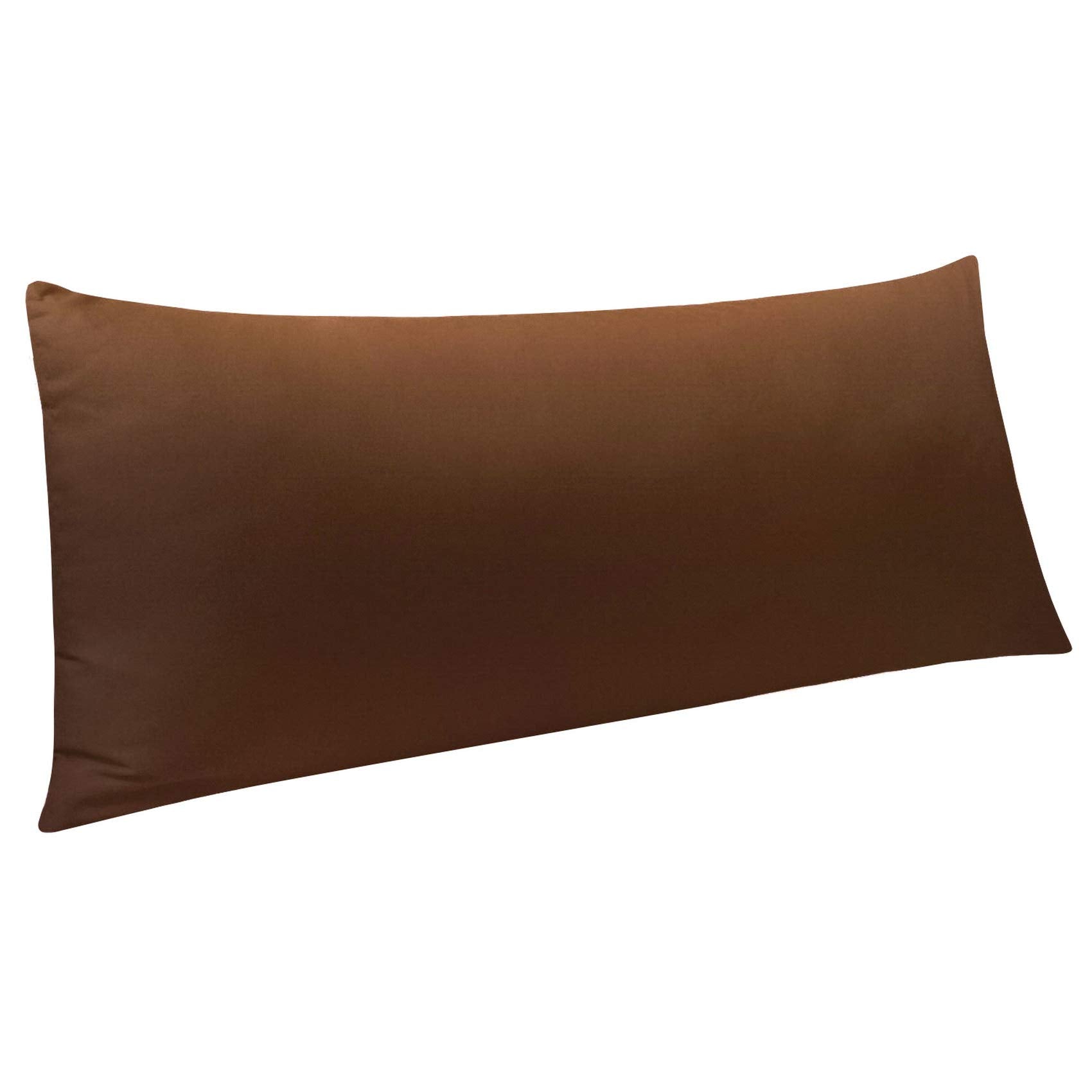 Ntbay Body Pillowcase - Brushed Microfiber 20X54 Pillowcase - Soft, Wrinkle-Free, Fade-Resistant, Stain-Resistant, Brown Body Pi