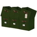 DECOMOMO Storage Cubes, 13x13x13 Storage Cube Bins with Labels, Fabric Organizer Bins (13 / 6pcs, Olive Green)
