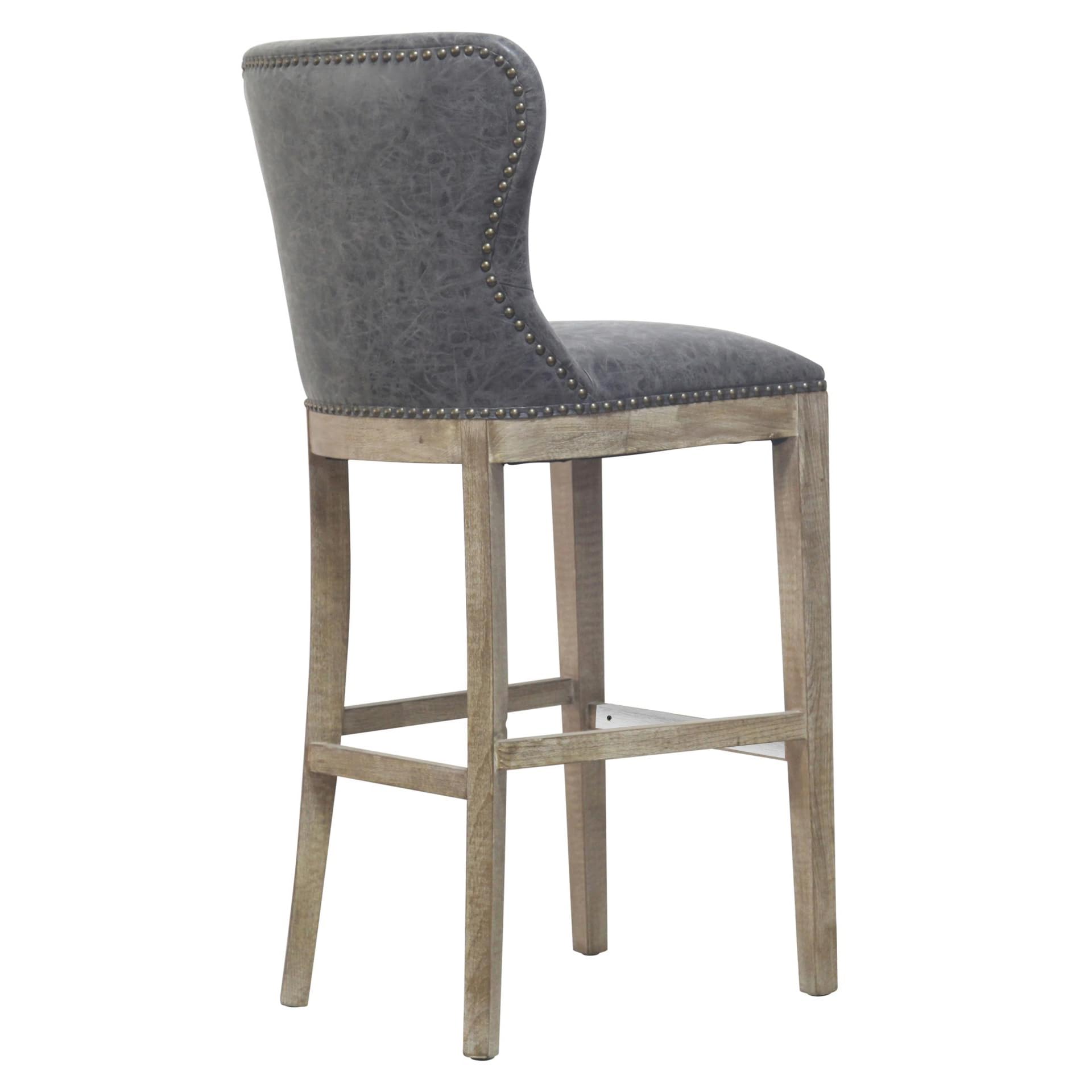 New Pacific Direct Dorsey Bar Bar & Counter Stools, Nubuck Charcoal