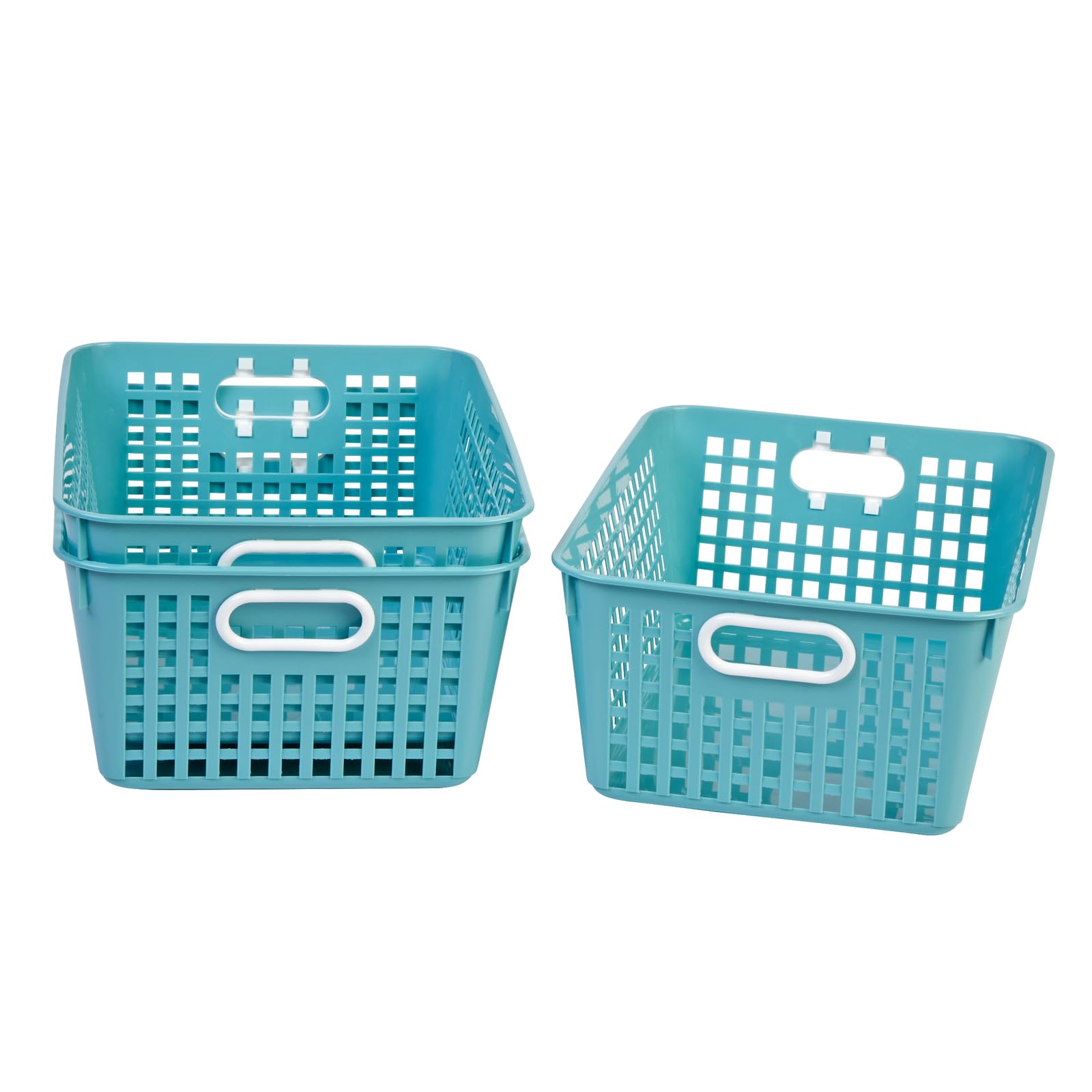 Really Good Stuff 160016Wa Multi-Purpose Plastic Storage Baskets For Classroom Or Home Use - Stackable Mesh Plastic Baskets With