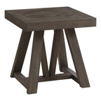 Intercon Hearst 24" Wide End Table with Trestle-Styled Base, Reclaimed Chevron Furniture