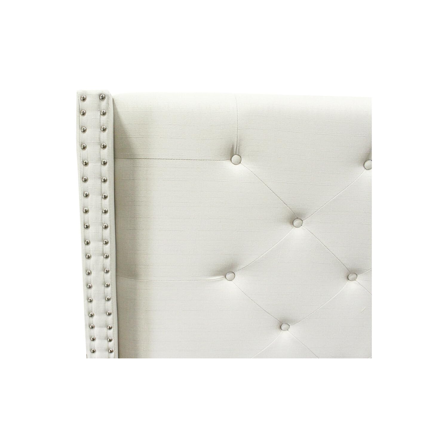 Best Master Furniture Vero Tufted Wingback Platform Bed, Cal. King Beige