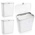 Mifoci 3 Pcs Sanitary Napkins Receptacle Plastic Wall Mounted Bin Flip Top