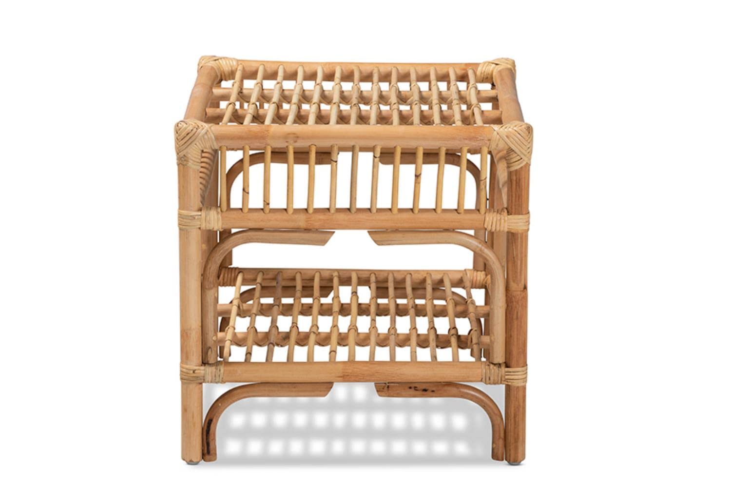 Baxton Studio Rose Rattan End Table - Thumbnail 5