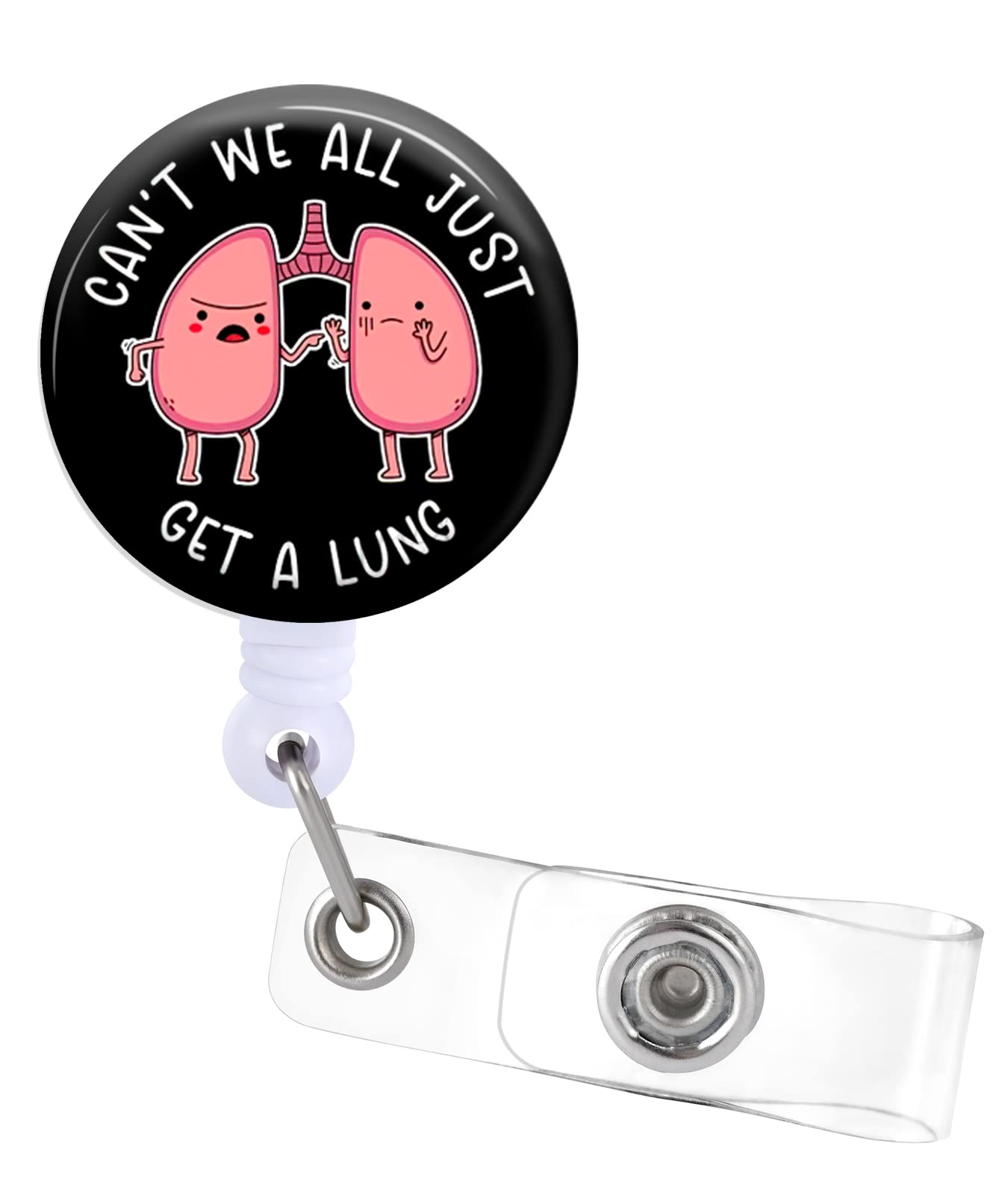 Respiratory Therapist Badge Reels Holder Retractable With Id Clip For Nurse Name Tag Card Cartoon Lungs Therapy Rt Nursing Docto