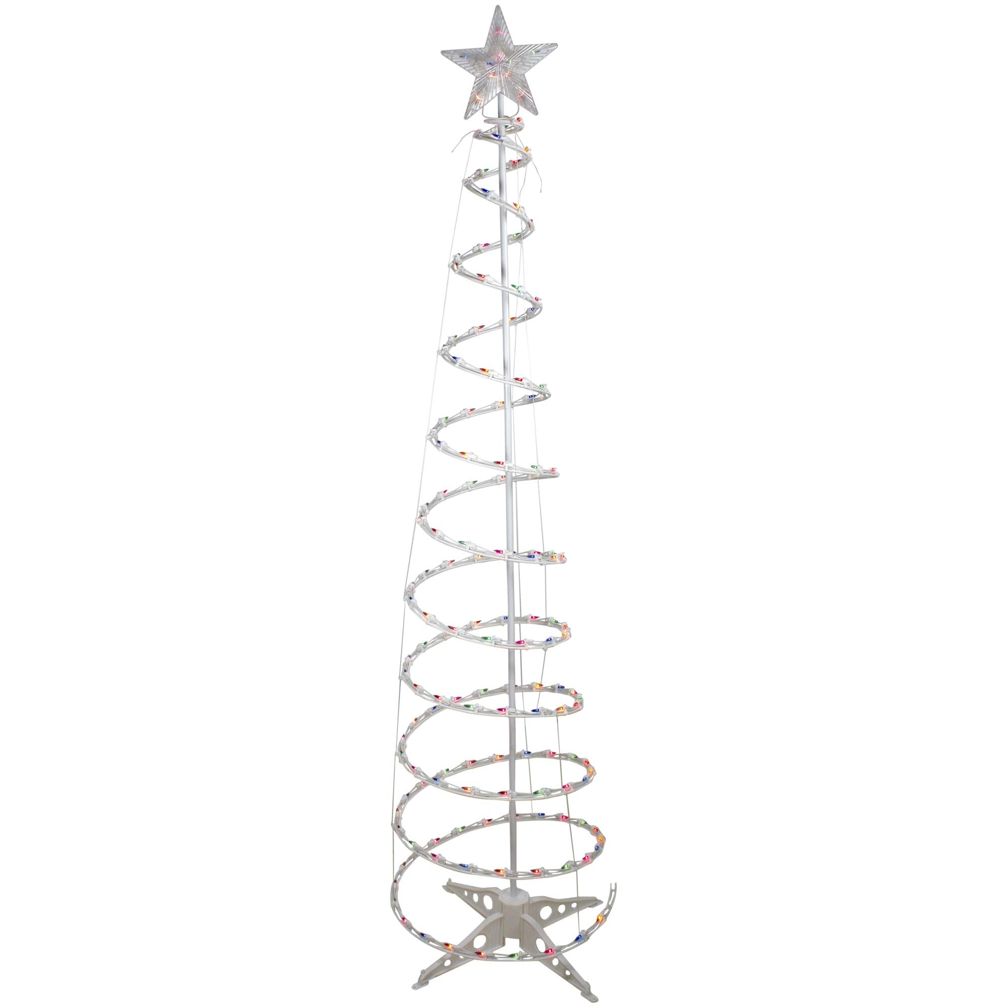 Northlight 6 Pre-Lit Spiral Christmas Tree - Multi Color Lights