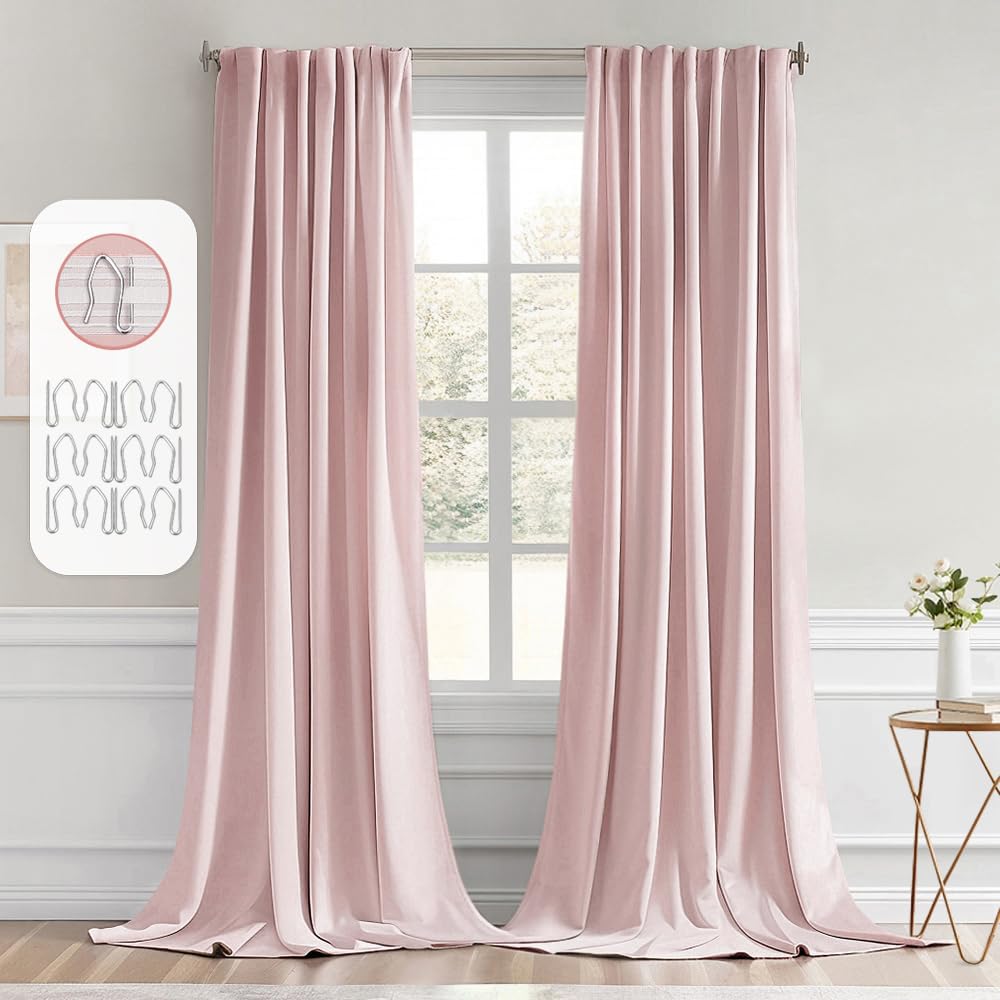 Miulee Back Tab Blackout Curtains 120 Inch Long 2 Panels Set For Living Room Bedroom, Rod Pocket/Pinch Pleated Extra Long Thermal Insulated Room Darkening Light Blocking 10Ft Drapes, Cappuccino Brown
