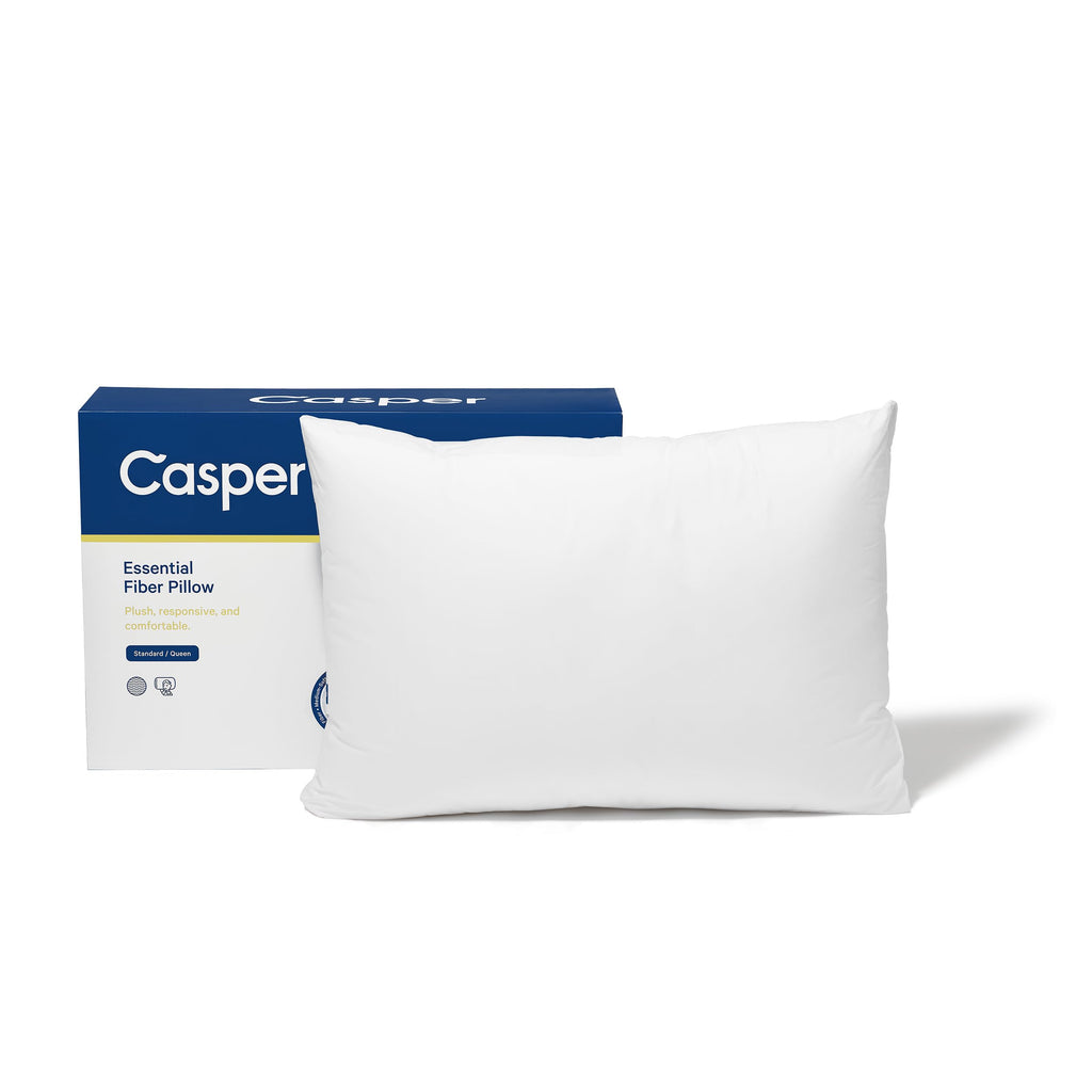 Casper Essential Pillow For Sleeping, King, White, Two Pack