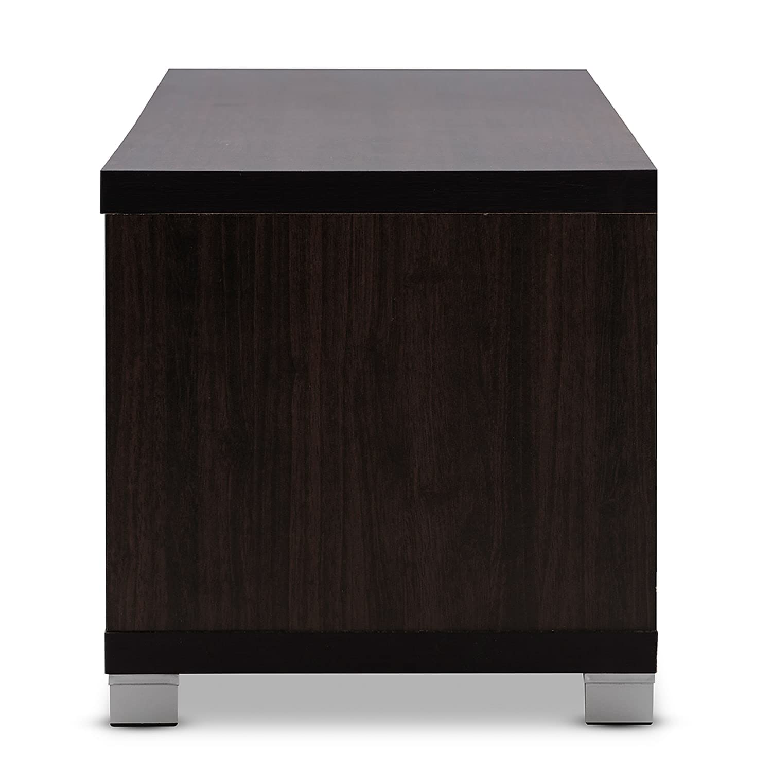 Baxton Studio Beasley 5-Shelf Wood Tv Stand, Dark Brown (118-6481-Hit)