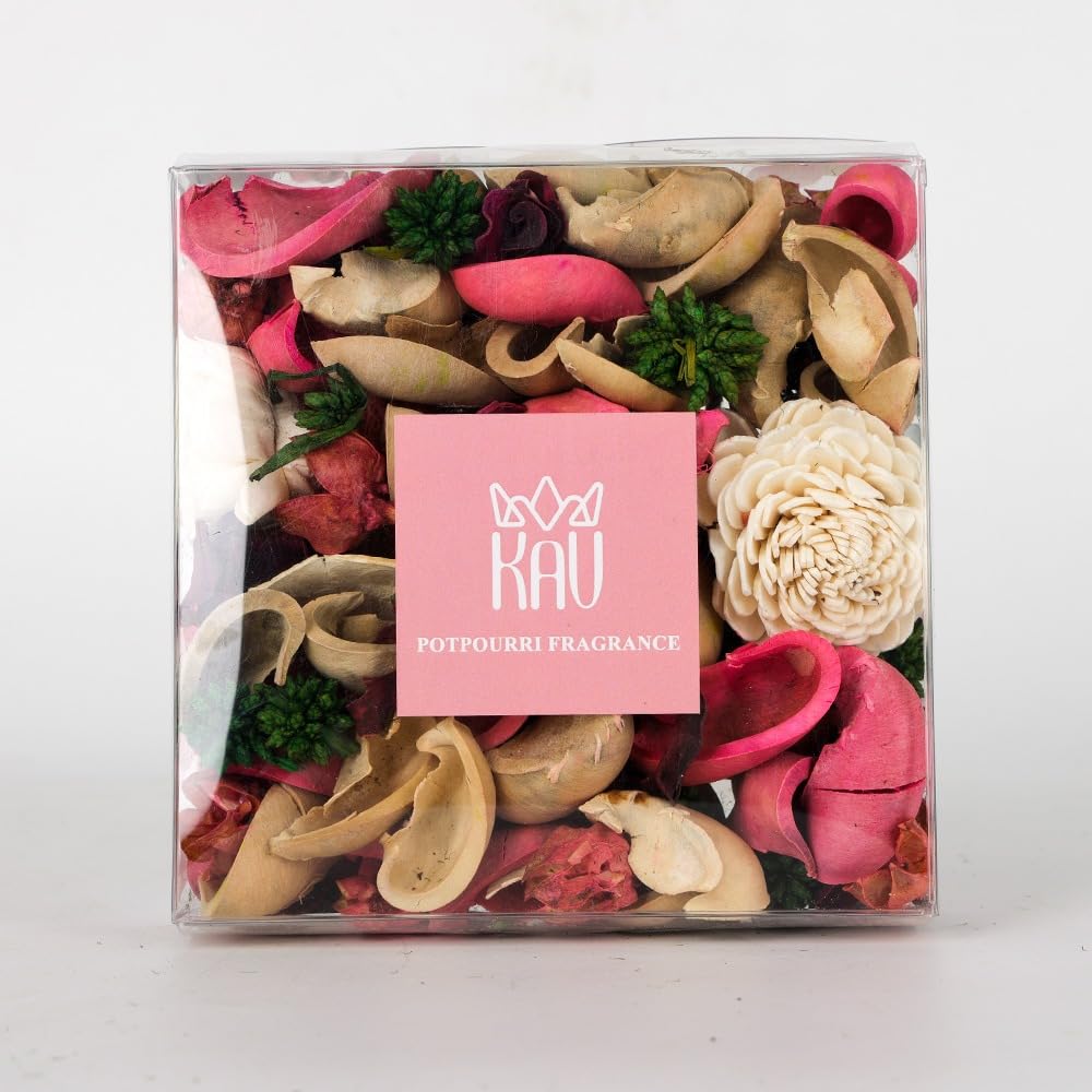KAV Potpourri Bowl Filler, Spring Pot pourri Dried Flower Vase Fill Mix, Home Decor Scented Dry Petal Popori, Roses and Garden S