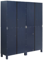 Crosley Furniture Cassai 2-Piece Pantry Storage Cabinet Set With Shelves, Kitchen, Dining, Or Laundry Room, Navy