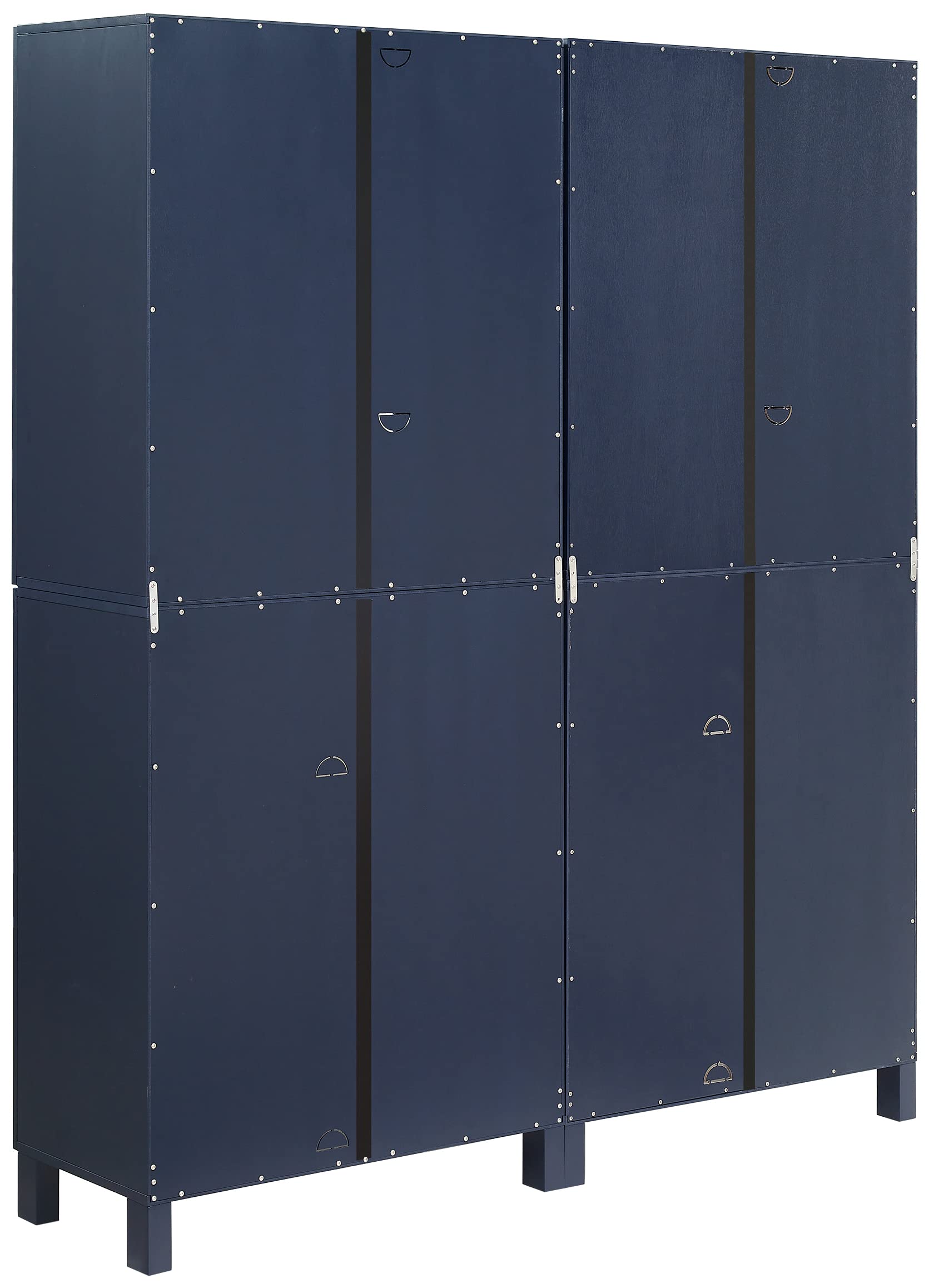 Crosley Furniture Cassai 2-Piece Pantry Storage Cabinet Set With Shelves, Kitchen, Dining, Or Laundry Room, Navy