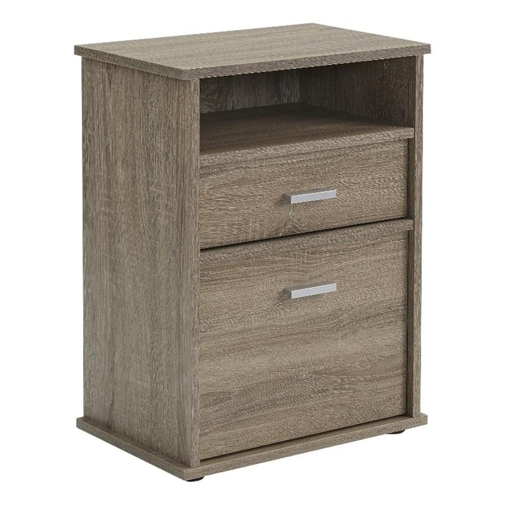 Progressive Furniture Cessna Nightstand With Two Drawers, Taupe