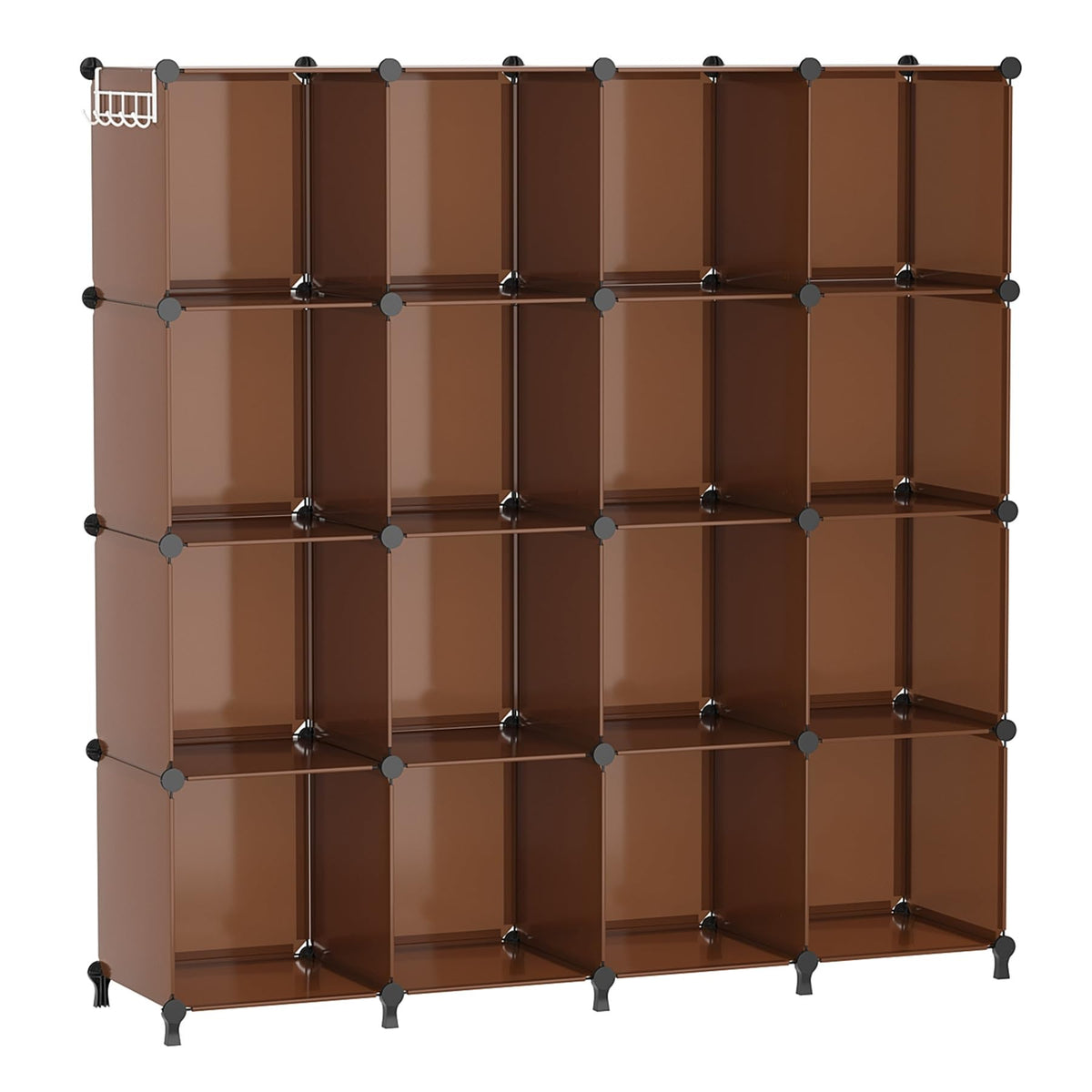 AWTATOS Cube Storage Organizer, Storage Cubes Shelves Bookshelf, 16 Cube Closet Organizers and Storage, DIY Stackable Plastic Cl