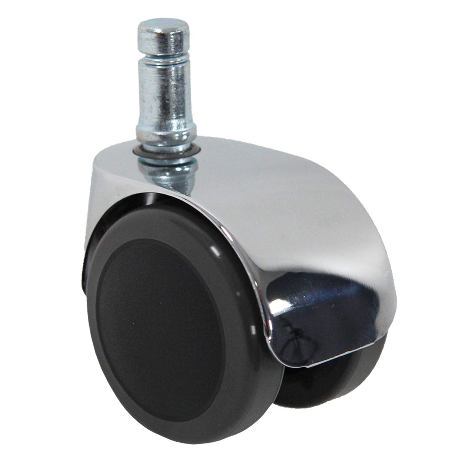 hjh OFFICE 2 inch Office Chair Wheels 7/16 inch Stem Diameter (Set of 5) Design Chrome Casters, for Hard Floors