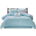 Intelligent Design Toren Complete Bag Tufted Embroidered Comforter with Sheet, Season Bedding Set, Twin XL, Aqua