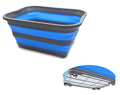 SAMMART 40L (10.5 gallon) Collapsible Plastic Laundry Basket Pop Up Storage Container/Organizer with wheels  Portable Washing 