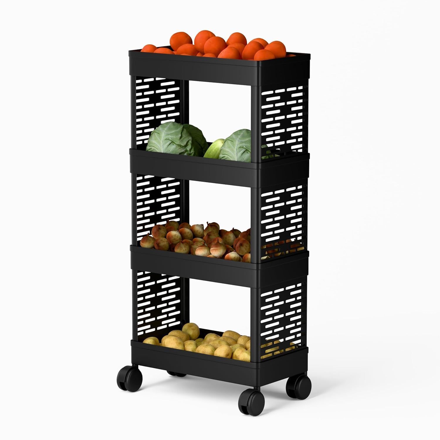 Lalco Multipurpose 4Tier Floor Mount Corner Shelf Kitchen Organizer Rack/Storage Shelf/Dish Rack/Storage Rack For Kitchen (4 Ti