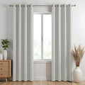 Homemonde Set Of 2 Room Darkening 7 Feet Solid Opaque Curtains For Door Room Privacy And Noise Reduced Drapes, 63% Blackout, Top