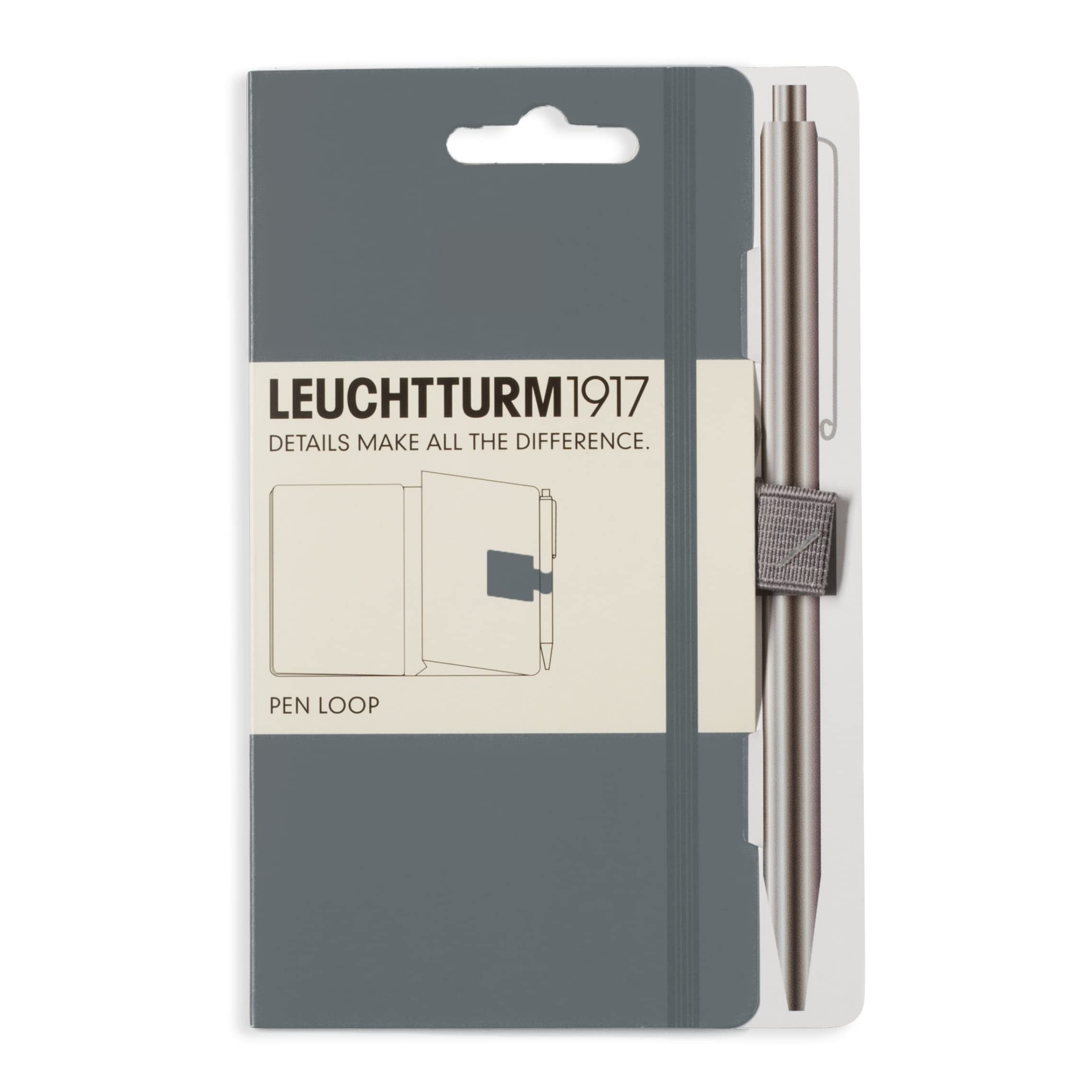 Leuchtturm1917 Self Adhesive Pen Loop Elastic Pen Holder (Anthracite)