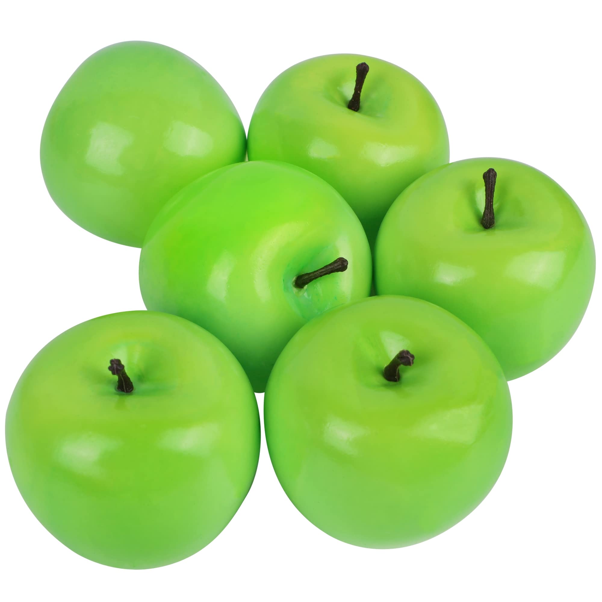 Cllayees Fake Fruit Artificial Apples, Set of 12 Decorative Fruit Lifelike Faux Apples Realistic Fruits Apple Decorations for Ki