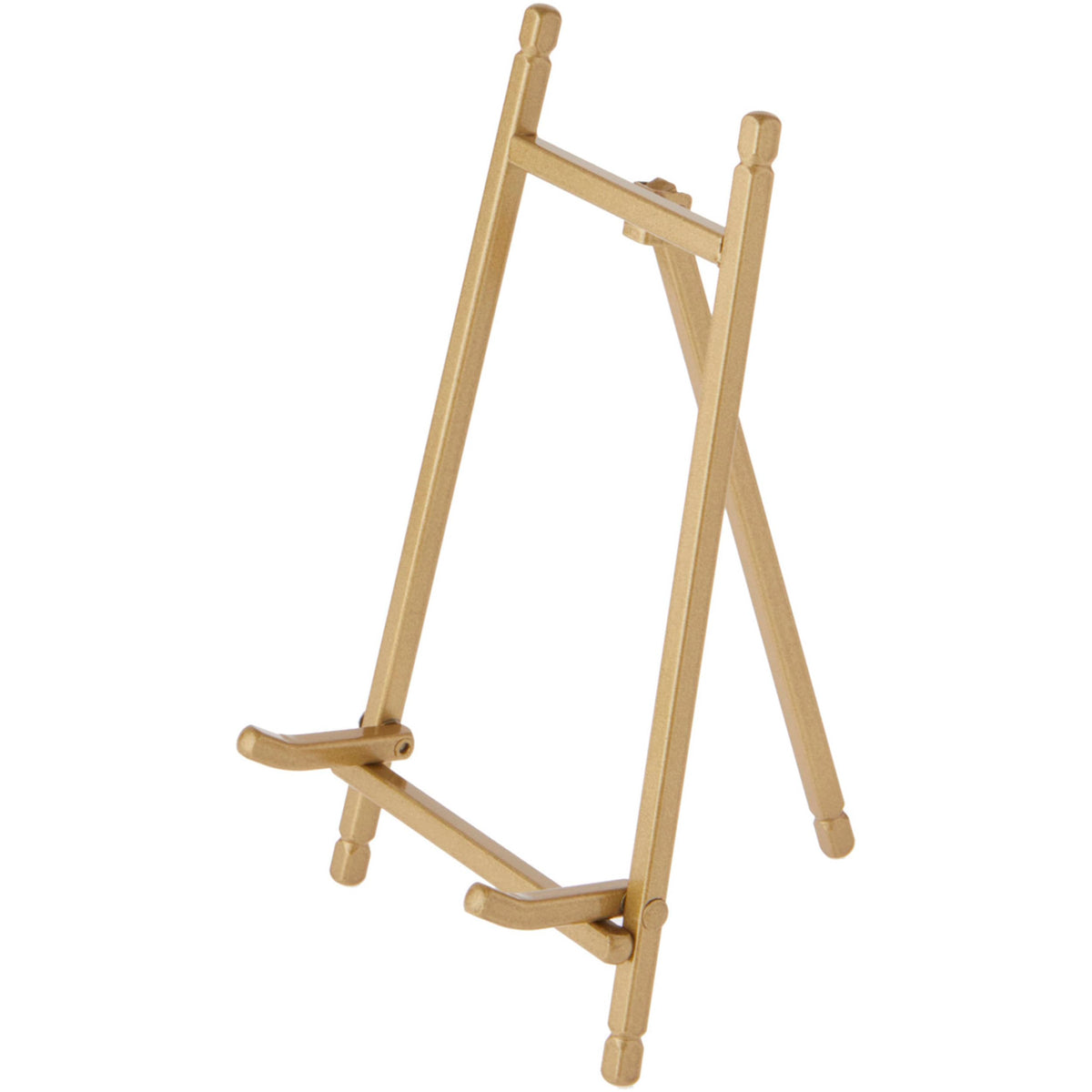 Bard's Satin Gold-toned Metal Easel, 7' H x 4.25' W x 4.5' D, Pack of 2
