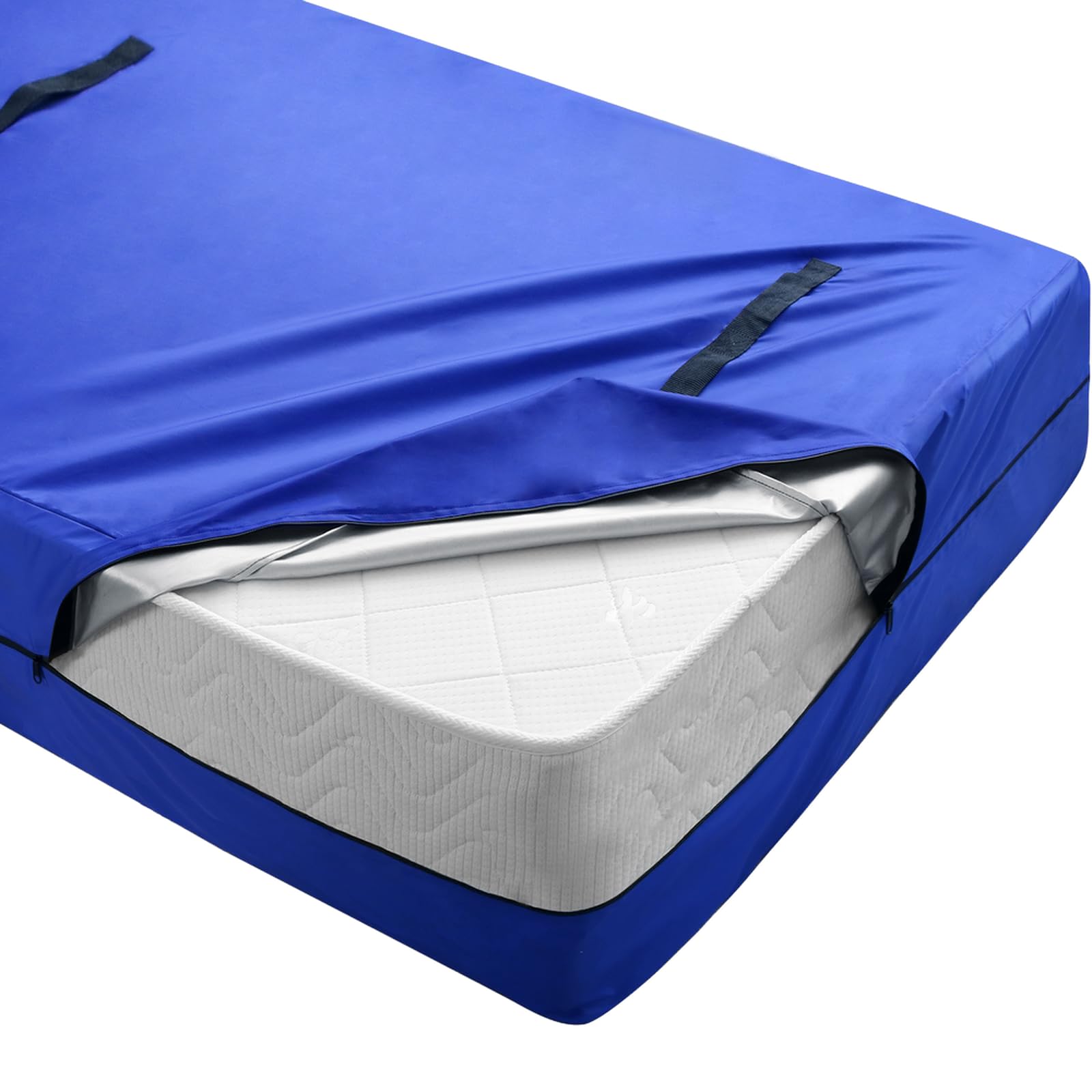 King Mattress Bag For Moving And Storage, Waterproof King Size Mattress Cover For Moving With Heavy Duty Handles, Double Zippers