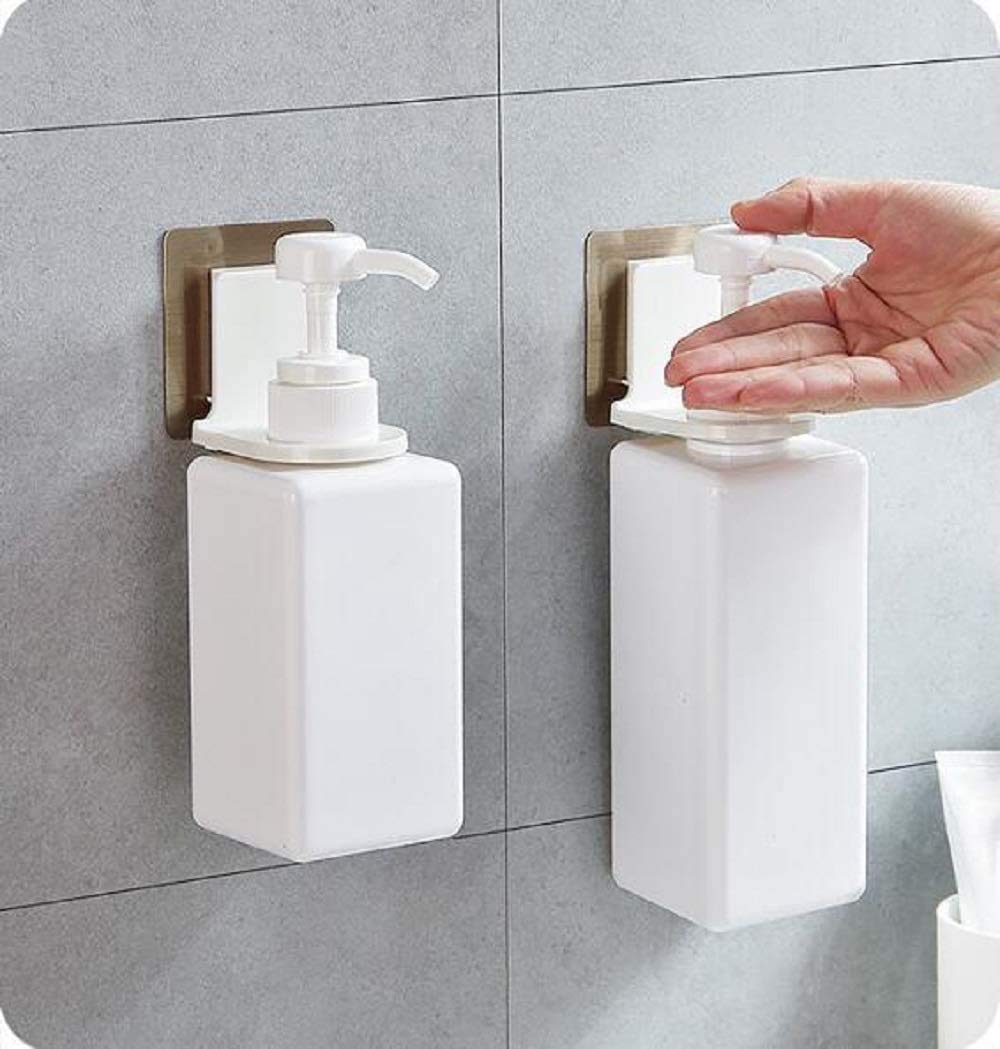 GNOLY Wall Mounted Bottle Holder Hanger Hook  Liquid/Soap/Gel Dispenser Holder for Bathroom