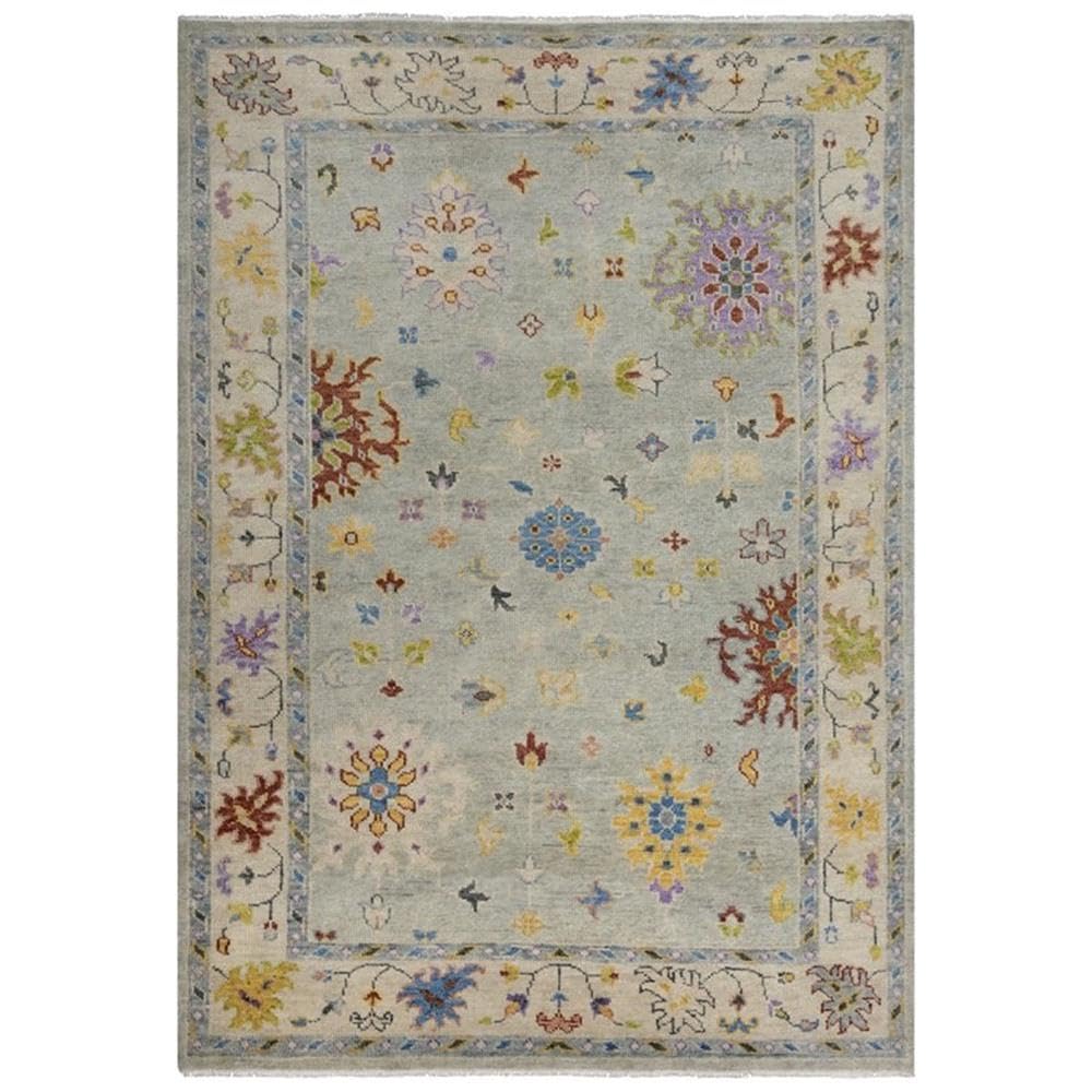 Muse 9' X 12' Abstract Gray/Beige/Blue/Purple/Red/Yellow Hand Knotted Area Rug