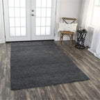Rizzy Home Alora Decor Luna 5'X7'6" Solid/Tone On Tone Charcoal/Charcoal Area Rug