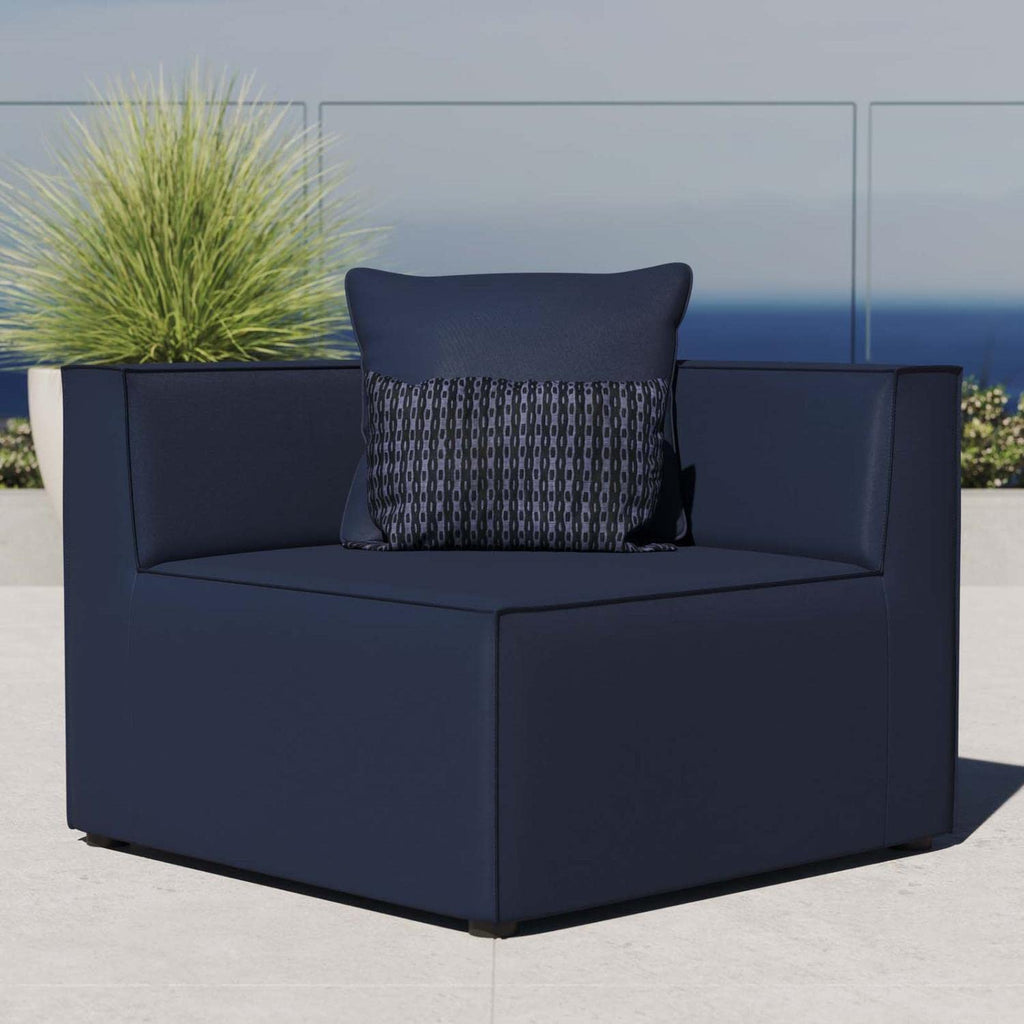 Modway Eei-4210-Nav Saybrook Outdoor Patio Upholstered Sectional Corner Chair, Navy