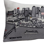 HomeRoots Cream 35' White Detroit Daylight Skyline Lumbar Decorative Pillow