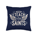 Back to School Parochial Catholic Teacher Gifts Happy Back to School Catholic Parochial Teacher Throw Pillow, 16x16, Multicolor