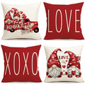 Nightwish Valentines Day Decorations Love Heart Gnomes Valentines Day Pillow Covers 18X18 Set Of 4 Valentine Hearts Truck Throw