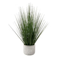 Monarch Specialties I 9574 Artificial Plant, 21' Tall, Grass, Indoor, Faux, Fake, Table, Greenery, Potted, Real Touch, Decorative, Green Grass, White Pot