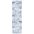 SAFAVIEH Amelia Collection Runner Rug - 2'2'' x 12', Ivory & Navy, Modern Abstract Design, Non-Shedding & Easy Care, Ideal for H