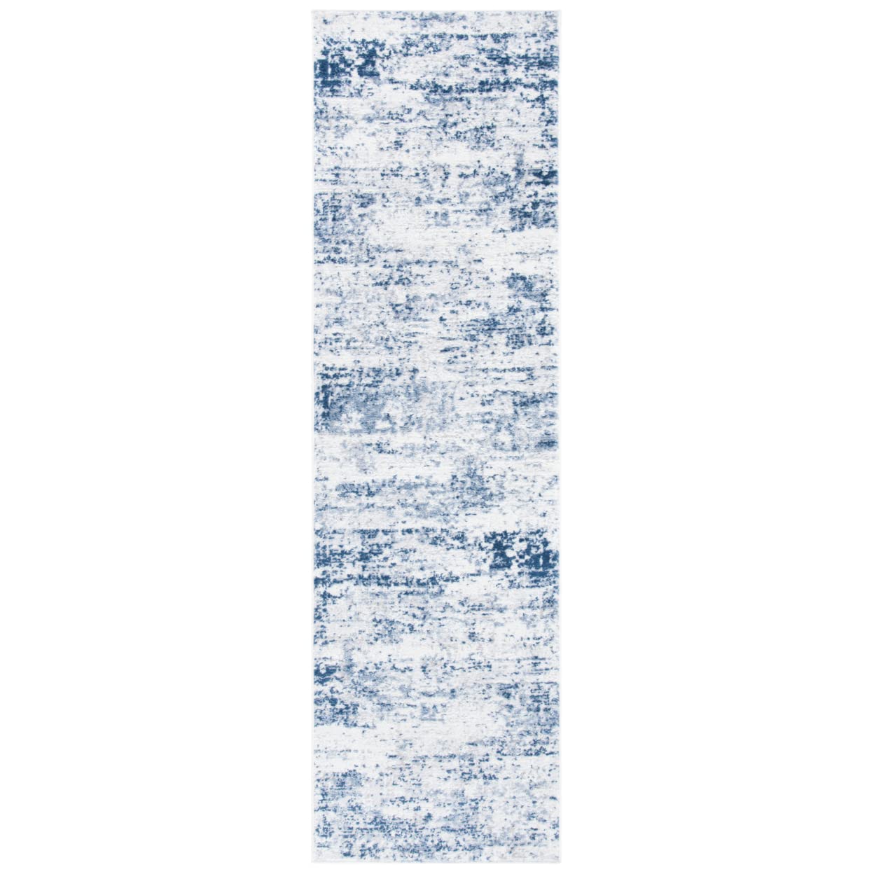 SAFAVIEH Amelia Collection Runner Rug - 2'2'' x 12', Ivory & Navy, Modern Abstract Design, Non-Shedding & Easy Care, Ideal for H