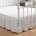 Xuan Dian Bed Skirt Full Size Ruffled Bed Skirts With Split Corners, 16 Inch Drop Dust Ruffle Bed Skirt With Platform, Ivory, Fu