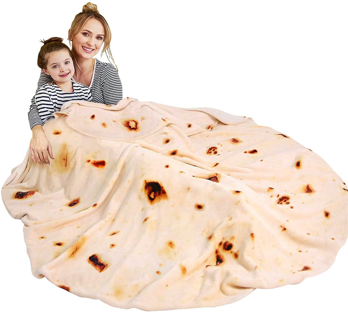 63 Inch Giant Tortilla Blanket Double Sided, Tortilla Blanket Adult Size Funny Blankets Food Blankets For Adult Kids, Tortilla B
