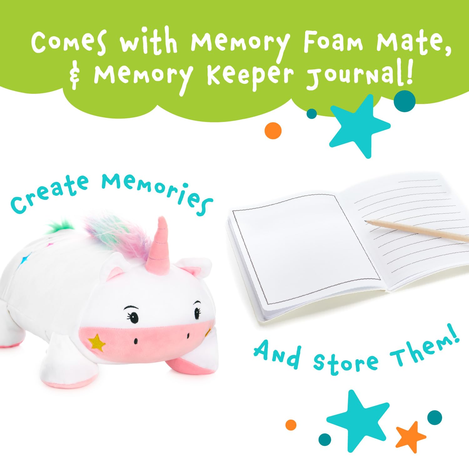 Memory Mates Josi The Unicorn Pillow Plush,15    Stuffed Animal